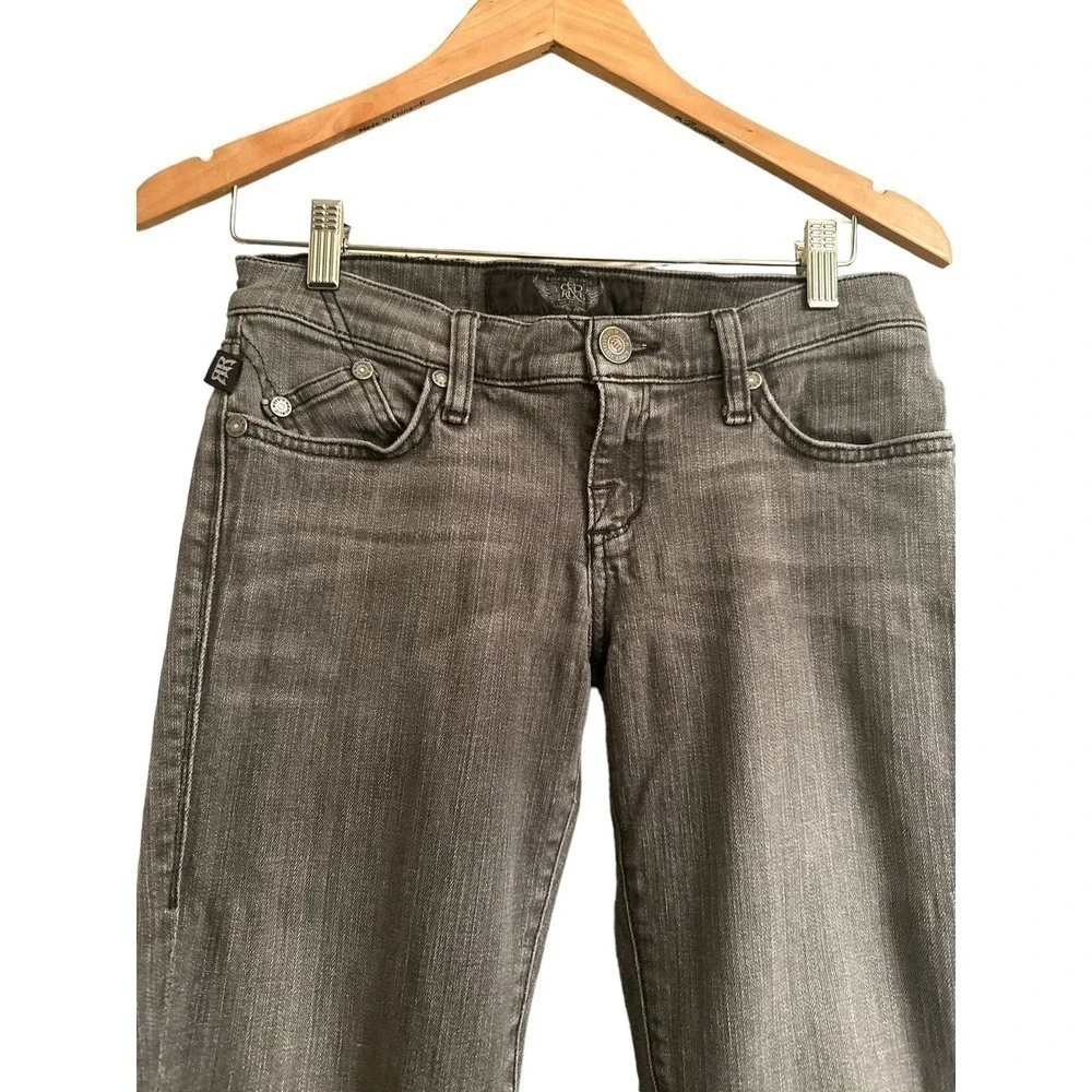 Rock & Republic Berlin Women's Low Rise Slim Fit Cotton Denim Jeans Size 26 Gray